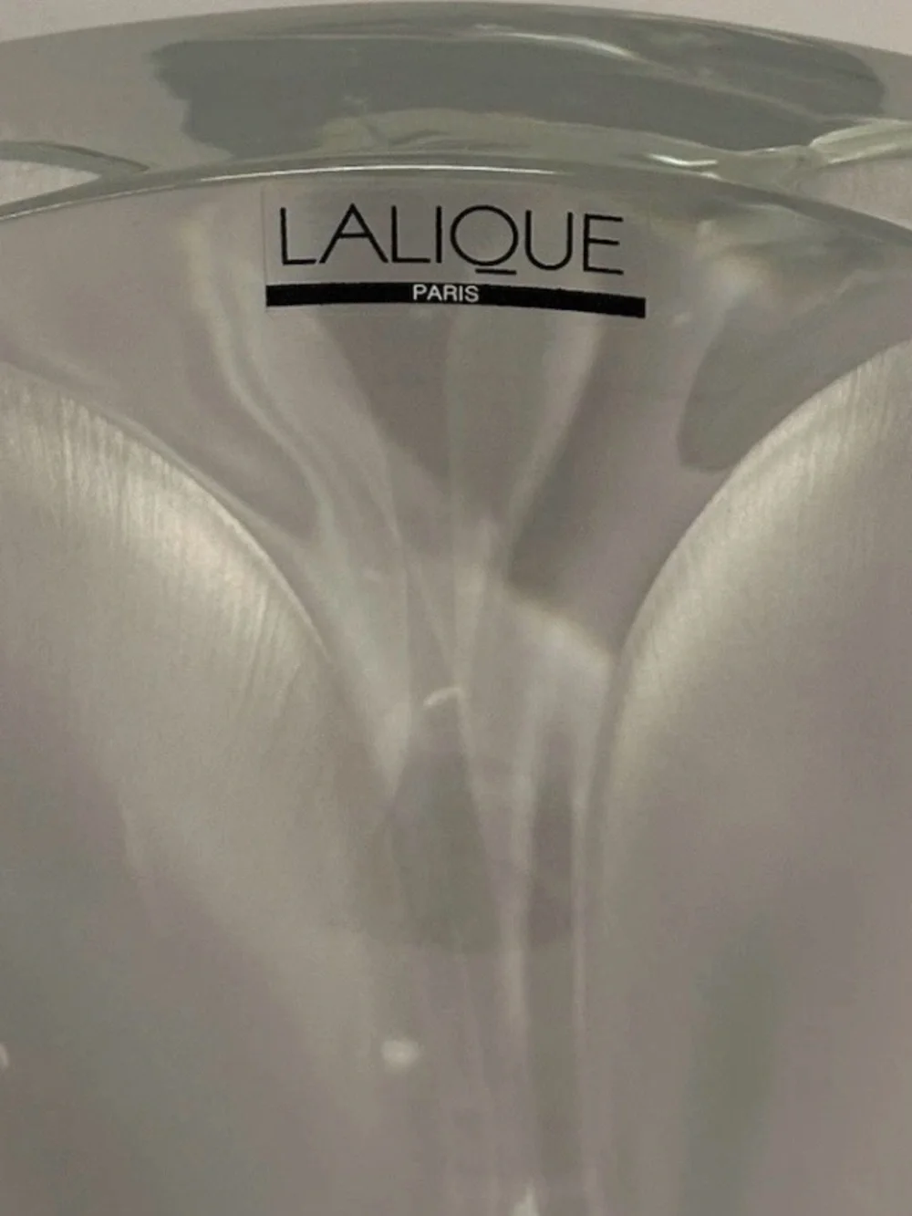 Lalique “Ingrid” Clear Crystal Floral Vase Vintage with box & insert